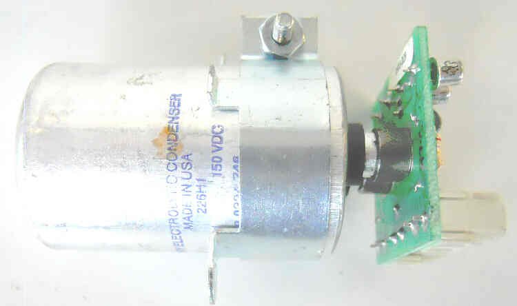 CAPACITOR, WITH PCB ATTACHED, 125 MFD @ 150 VDC