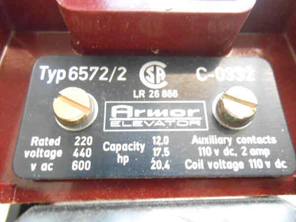 CONTACTOR, COMPLETE, STAHL, STAHL # 6572/2