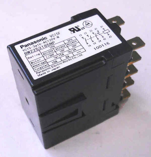 RELAY, SPADE TERMINALS, 120VAC, 3 N.O./1N.C. CONTACTS OTIS # P613AP9