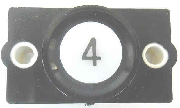 BUTTON, MODULE, WHITE BUTTON, BLACK BEZEL, TYPE RBW, SPECIFY ENGRAVING