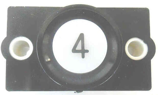 BUTTON, MODULE, WHITE BUTTON, BLACK BEZEL, TYPE RBW, SPECIFY ENGRAVING