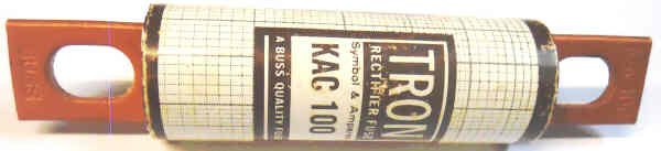 FUSE, SEMI-CONDUCTOR, FAST ACTING, BUSSMANM # KAC 100