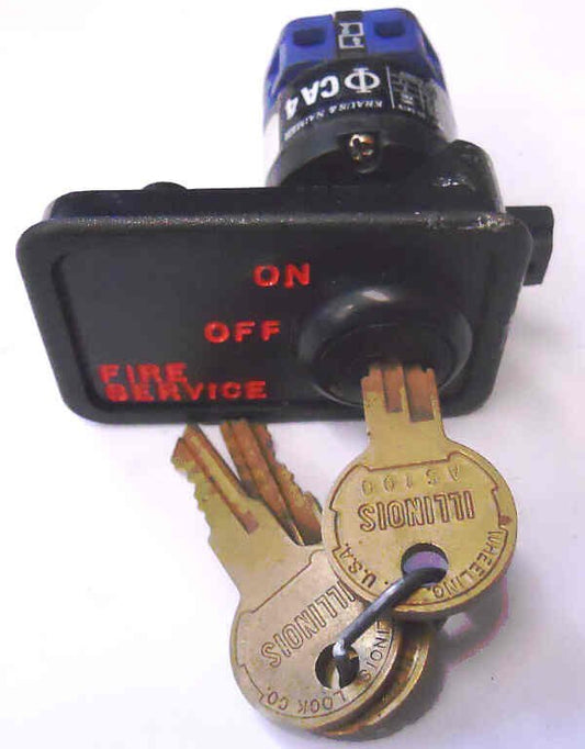 SWITCH, KEYED, FIRE SERVICE WITH KEYS