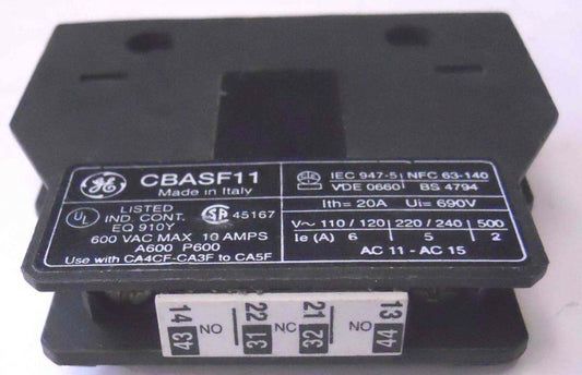 CONTACT, AUXILLARY,  FOR GENERAL ELECTRIC CONTACTORS