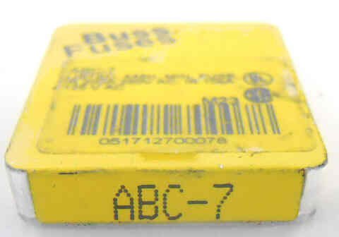 FUSE, CERAMIC, 7 AMP, PACKAGE OF 5, MFR # ABC-7
