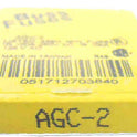 FUSE, GLASS, 2 AMP, PACKAGE OF 5, MFR # AGC-2
