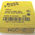 FUSE, GLASS, 2 AMP, PACKAGE OF 5, MFR # AGC-2