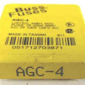 FUSE, GLASS, 4 AMP, PACKAGE OF 5, MFR # AGC-4