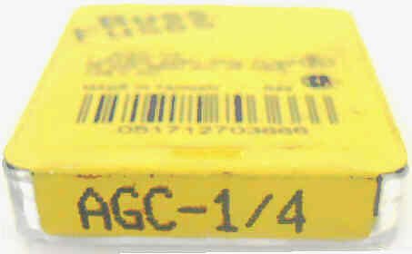 FUSE, GLASS, 1/4 AMP, PACKAGE OF 5, MFR # AGC-1/4