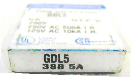 FUSE, GLASS, 5 AMP, PACKAGE OF 5, MFR # GDL-5