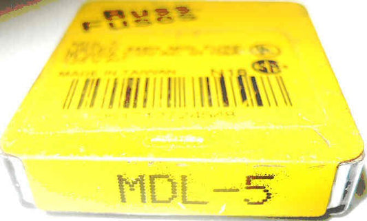 FUSE, GLASS, 5 AMP, TIME DELAY, PACKAGE OF 5, MFR # MDL-5