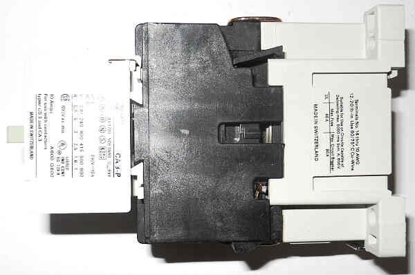 CONTACTOR, 3 POLE, SPRECHER & SCHUH, CA3-16-M01 +CAP-3 AUX CONTACT  120V COIL