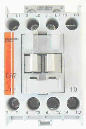 CONTACTOR, 3 POLE, 1 N.O. AUX CONTACT, SPRECHER & SCHUH CA7-12-10  120V COIL