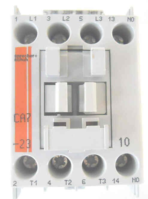 CONTACTOR, 3 POLE, 1 N.O. AUX, 23 AMP, SPRECHER & SCHUH CA7-23-10-120 V COIL