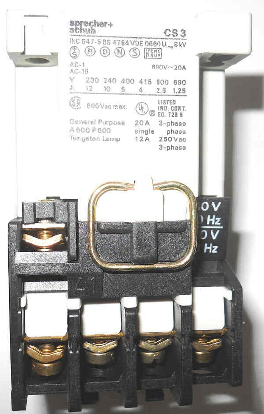 RELAY, CONTROL, 3NO/1NC CONTACTS, 120V AC COIL SPRECHER & SCHUH CS3-31E-120