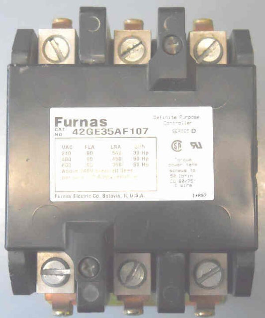 CONTACTOR, DEFINITE PURPOSE, OPEN, 90 AMP FURNAS 42GE35AF107