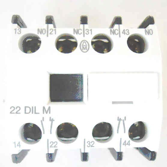 CONTACT, AUXILLARY, 2 N.O/ 2 N.C.,KLOCKNER MOELLER # 22-DIL-M