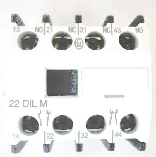 CONTACT, AUXILLARY, 2 N.O/ 2 N.C.,KLOCKNER MOELLER # 22-DIL-M