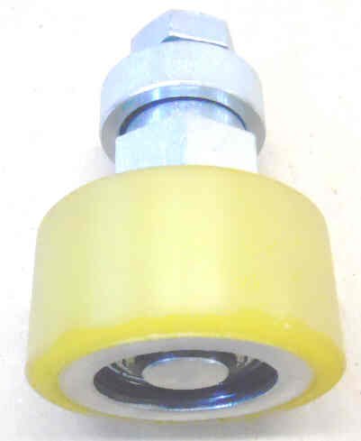 WHEEL, ROLLER, ECCENTRIC, POLY SURFACE, 2.750 O.D., THREADED SHAFT CEMCO