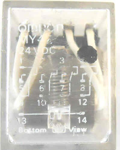 RELAY, ICE CUBE, 4PDT, 24 VDC OMRON MY4E-DC24