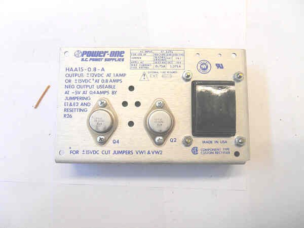 POWER SUPPLY, 100-240V INPUT, 15 VDC @ 800mA OUTPUT POWER ONE HAA15-0.8-A
