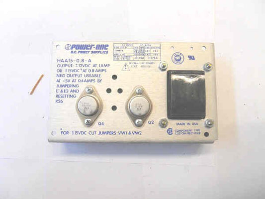 POWER SUPPLY, 100-240V INPUT, 15 VDC @ 800mA OUTPUT POWER ONE HAA15-0.8-A