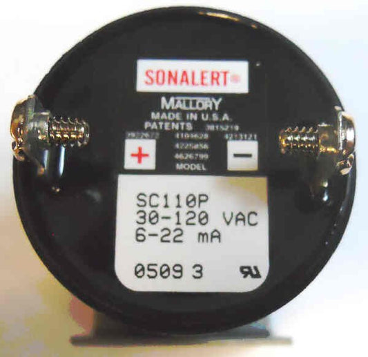 BUZZER, CAR STATION, 30-120 VAC, 6-22 MA SONALERT SC110P