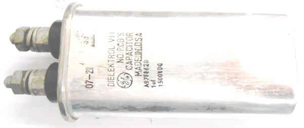 CAPACITOR, 1 MFD @ 1000VDC, DIELKTROL, PCB FREE  GE # A97F8620