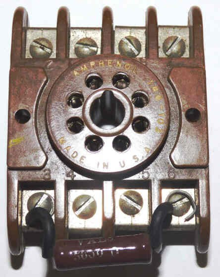 BASE, RELAY, OCTAL, 8 PIN WITH 5K RESISTOR AMPHENOL # 146-103