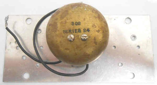GONG, EPCO, BRASS, 3 DIAMETER, 25 WATT, SERIES, 24 VDC MOUNTED