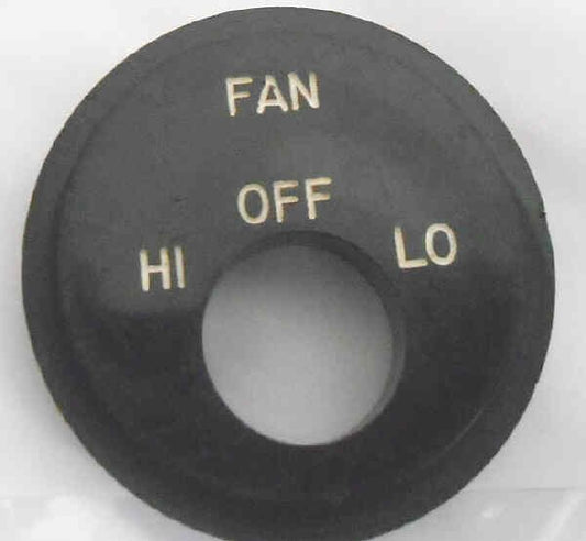 BEZEL, EPCO, SWITCH, KEYED, FAN 2 SPEED, BLACK WITH WHITE MARKINGS
