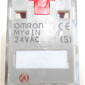 RELAY, ICE CUBE, POWER, 4PDT, 24 VAC, NEON OMRON MY4IN 24AC