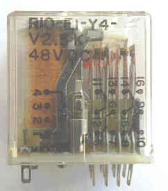 RELAY, 4PDT, 48 VDC, P & B # R10-E1-Y4-V2.5K