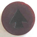 JEWEL, ARROW, RED, MOULDED, 15/16 O.D., 7/8 I.D.