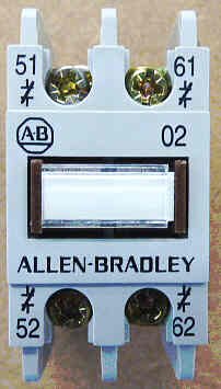 CONTACT, AUXILLARY ALLEN BRADLEY, AB-195-FA02, 2 N.C. CONTACTS