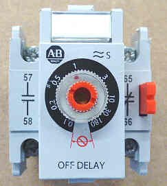 TIMER, ALLEN BRADLEY, OFF DELAY, 0.1 -180 SECONDS AB # AB-196-FTB