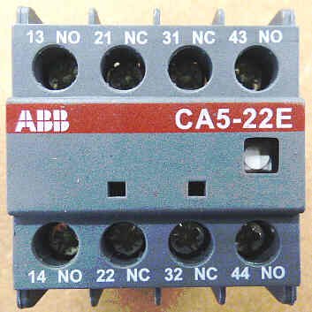 CONTACT, MODULE, AUX. 2 N.O/2N.C. CONTACTS, ABB # CA5-22E