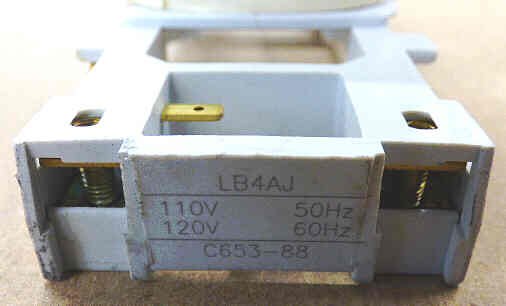 COIL, CONTACTOR, 120V 60 /110V 50 HZ. GENERAL ELECTRIC # LB4AJ