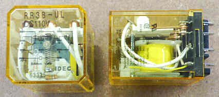 IDEC 3PDT RELAY, KUP BASE, 110 VDC, NEON IDEC # RR3B-UL-110DC