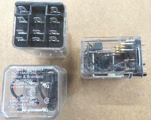 RELAY, POWER, 3PDT, 240 VAC, 10A  POTTER BRUMFIELD # KUP-14A35-240