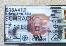 RELAY, SAFETY, 3 N/O+3 N/C 110 VDC, USED ON MCE & CONTROL SCHRACK # SR6A4110