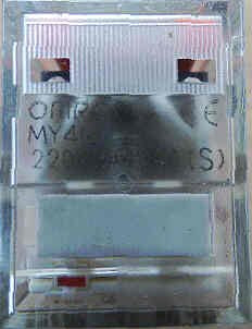 RELAY, ICE CUBE, POWER, 4PDT, 220 VAC, NEON OMRON MY4IN 220AC
