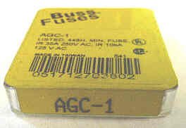 FUSE, GLASS, 2 AMP, PACKAGE OF 5, MFR # AGC-1