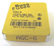 FUSE, GLASS, 4 AMP, PACKAGE OF 5, MFR # AGC-6