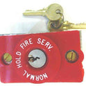 SWITCH, KEYED, FIRE SERVICE, NYC, RED BEZEL, ENGRAVED NORMAL-HOLD-FIRE SERV