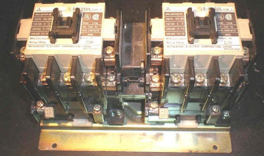 CONTACTOR, DUAL, 3 POLE, MITSUBISHI S-K25UL SIZE 1 START/RUN