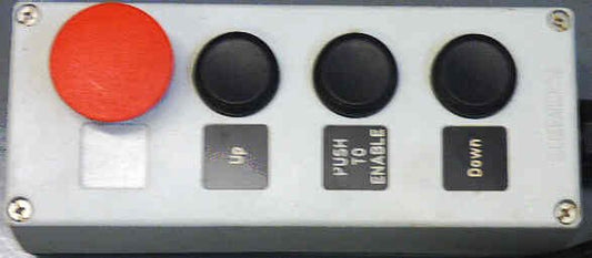 PENDANT STATION, UP/ENABLE/DOWN WITH STOP SWITCH SIEMENS 3SB38