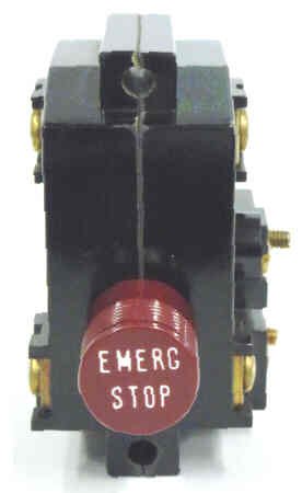 SWITCH, STOP, WITH AUX CONTACTS, 3/4 DIA. BUTTON OTIS # GS1-7014A1