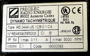TACHOMETER, TYPE RE 0444 US ICB 01 CA 3000TR/MM