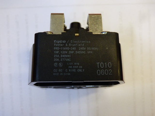 RELAY, POWER, DPDT, 240 VAC, 20A, POTTER BRUMFIELD #PRD-11AYO-240